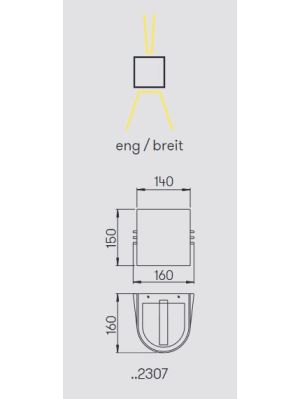 Albert Wall Spotlight 2307 light emission
