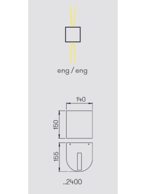 Albert Wall Spotlight 2400 light emission
