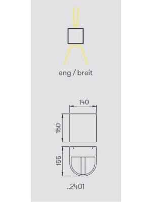 Albert Wall Spotlight 2401 light emission