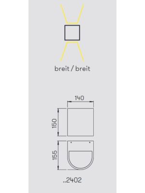 Albert Wall Spotlight 2402 light emission