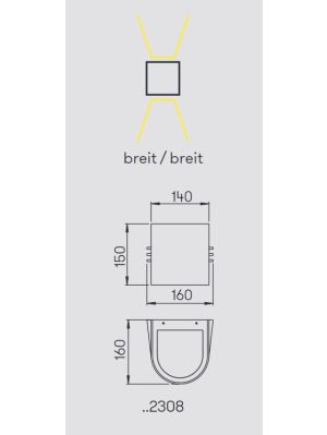 Albert Wall Spotlight 2308 light emission